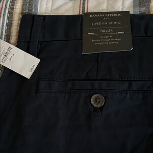 Banana Republic Men's Dark Blue Chino Pants 34x34. BNWT